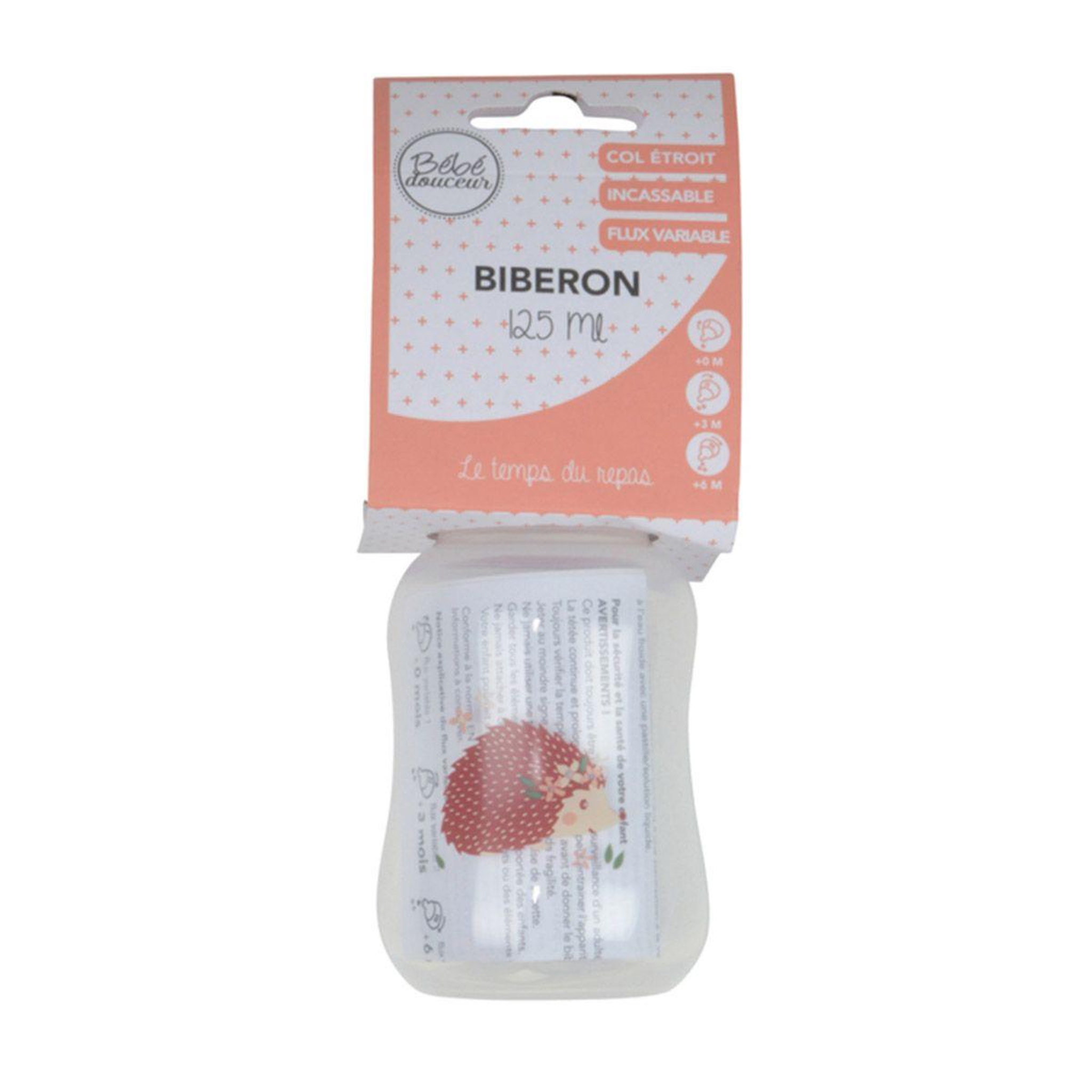 Voir la diapositive 3 : BEBE DOUCEUR Biberon pour bébé  forêt magique  125ml rose
