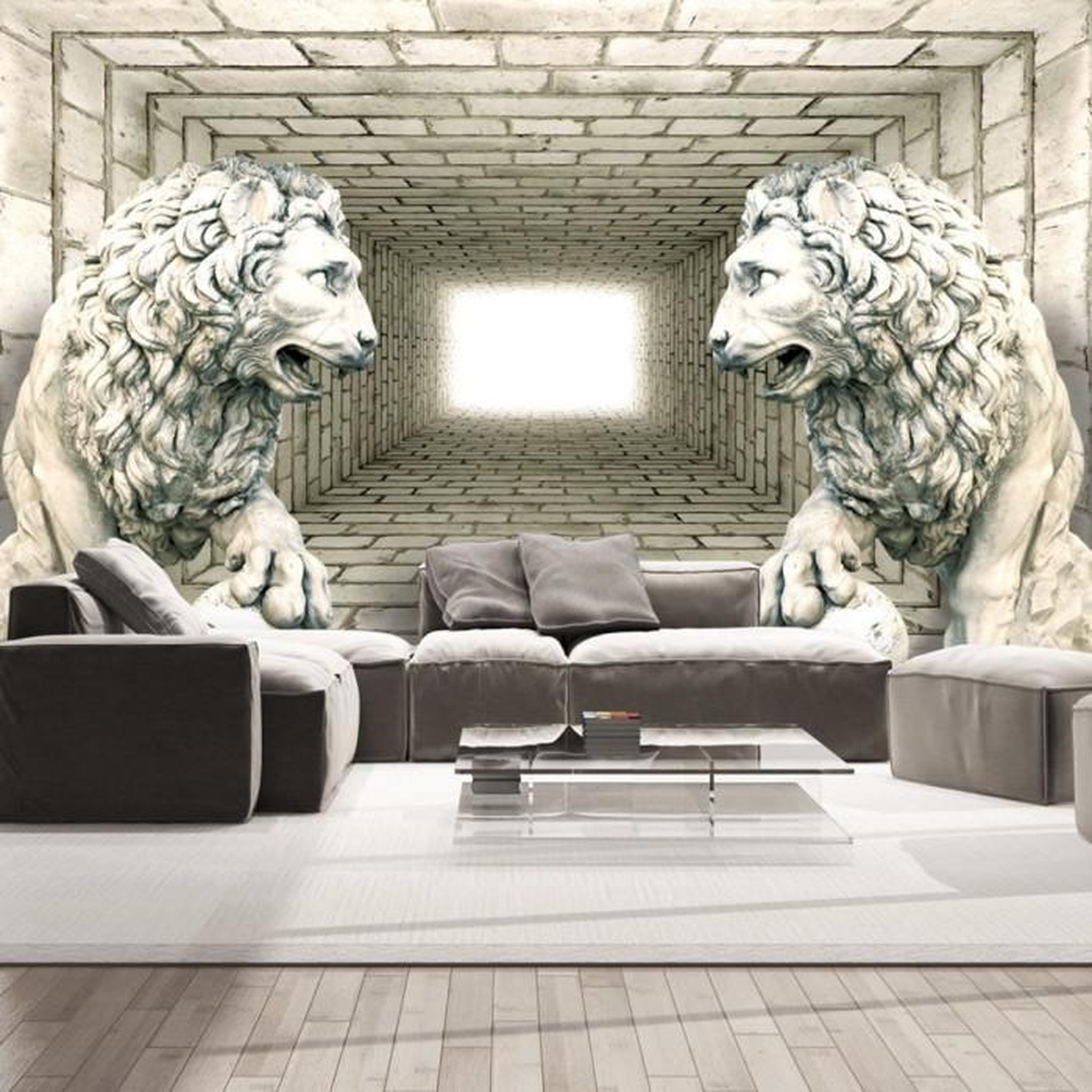 Paris Prix Papier Peint  Chamber of Lions. Coloris disponibles : Multicolore