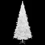 VIDAXL Arbre de Noël artificiel pre-eclaire et boules L 240 cm blanc