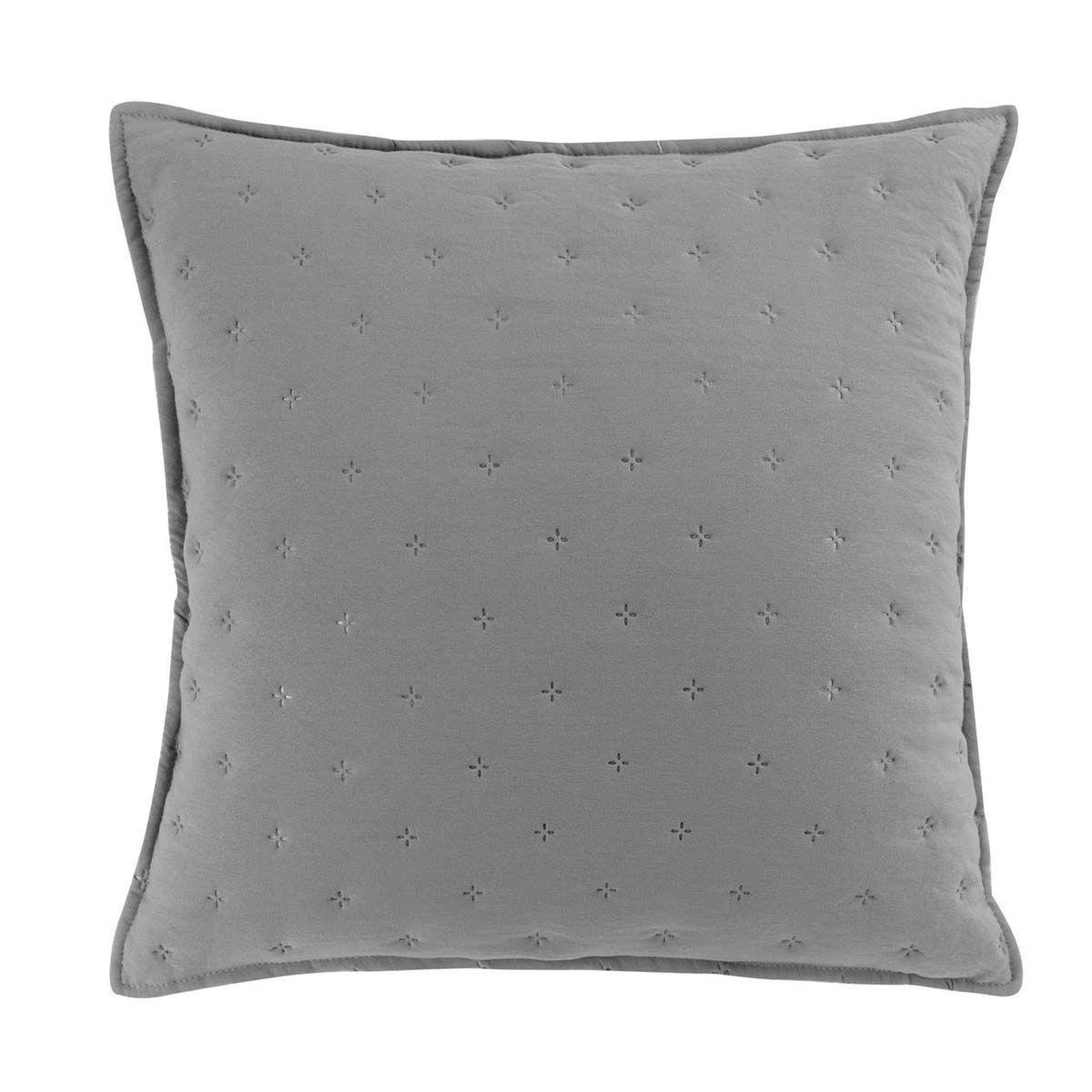 Douceur d'Intérieur Housse de coussin  mellow  40x40cm gris & blanc
