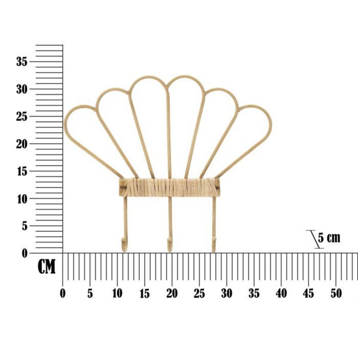 Paris Prix Patère Murale en Métal  Panama  37cm Naturel