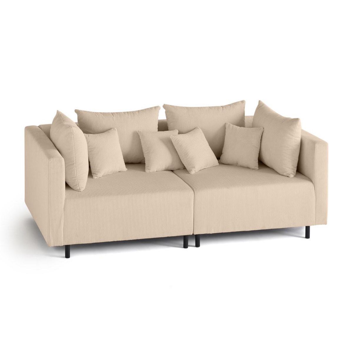 LISA DESIGN Edinburg - canapé modulable 2 places - en velours côtelé
