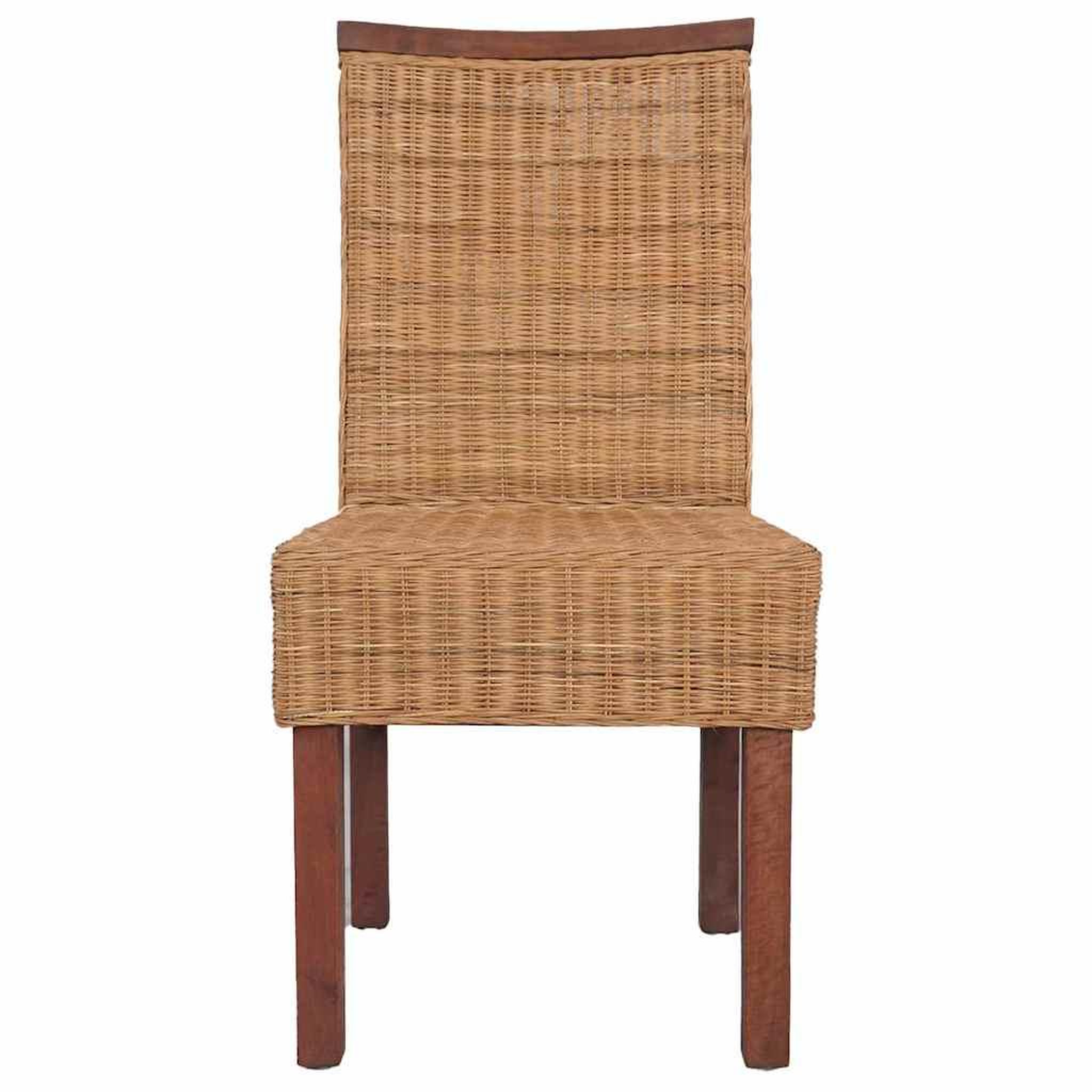 Voir la diapositive 3 : VIDAXL Chaises a manger lot de 4 marron rotin naturel