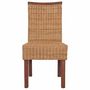 Voir la diapositive 3 : VIDAXL Chaises a manger lot de 4 marron rotin naturel