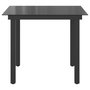 Voir la diapositive 6 : VIDAXL Table de jardin Noir 80x80x74 cm Aluminium et verre