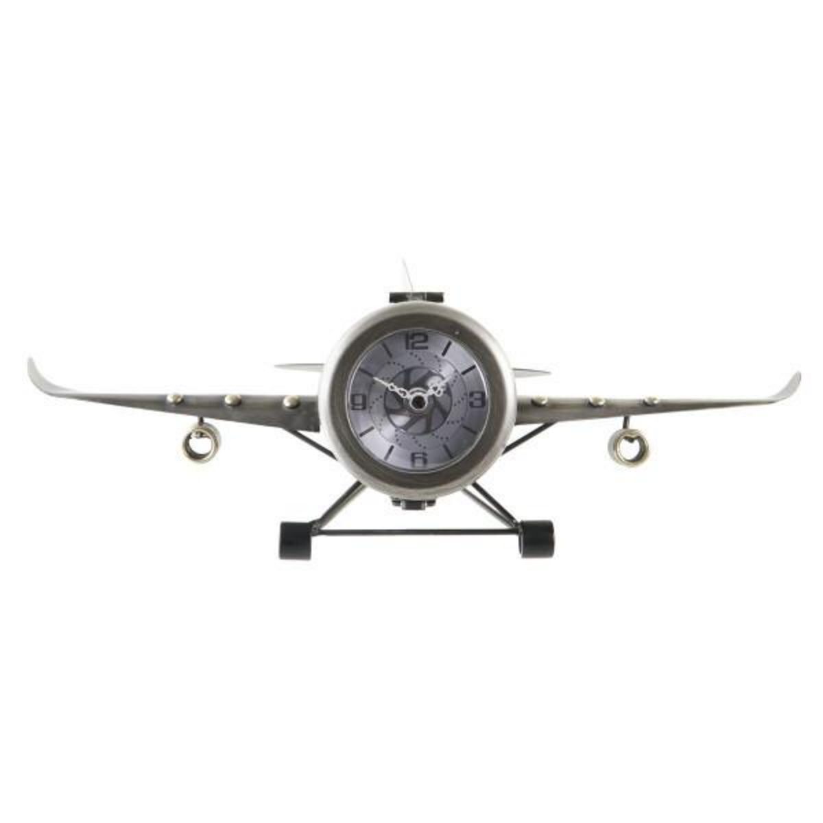 AAAAA Horloge de table DKD Home Decor 42 x 23 x 14 cm Avion Fer (2 Unités)