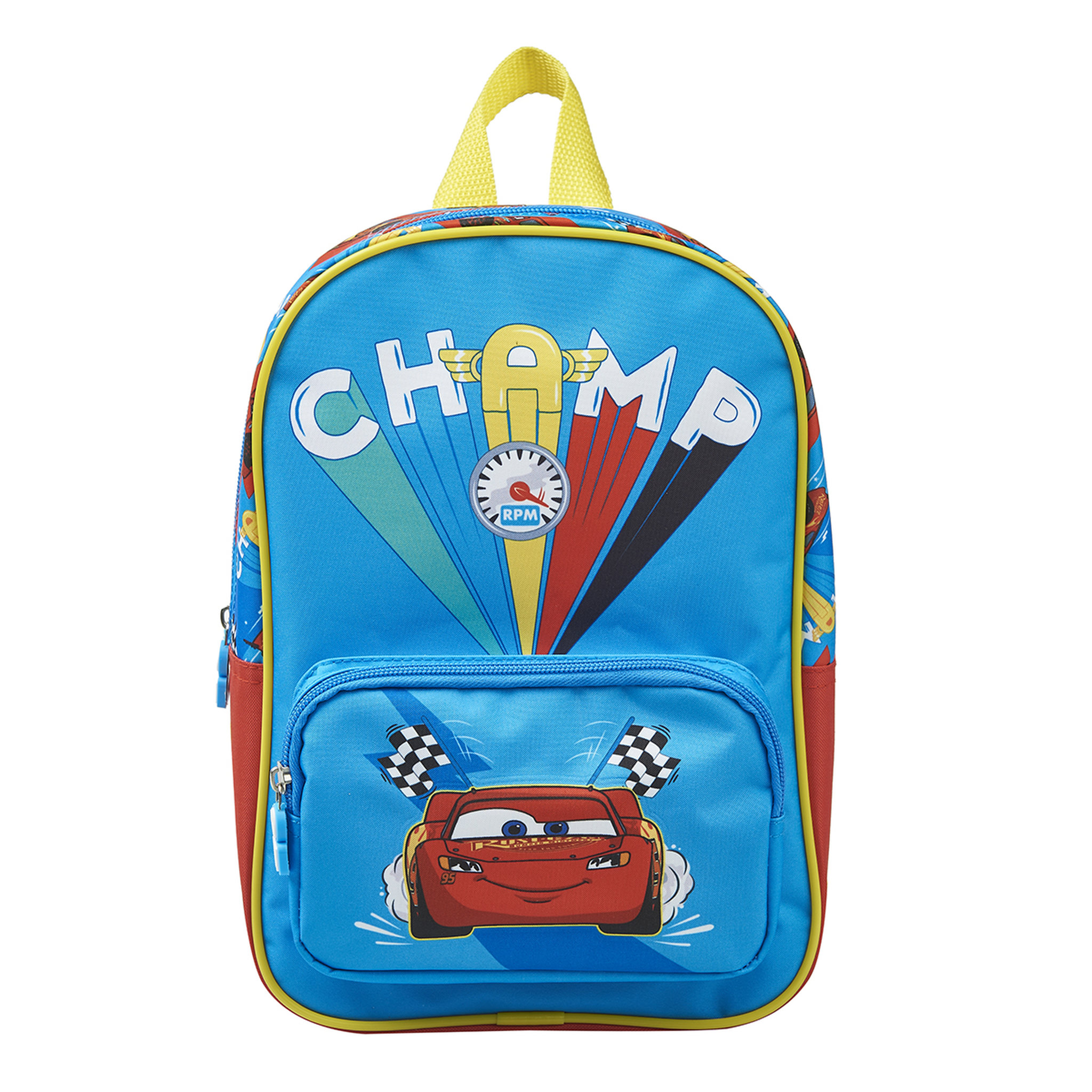 Voir la diapositive 1 : DISNEY Sac maternelle avec pochette avant bleu Cars