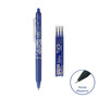 Voir la diapositive 2 : PILOT Lot 1 stylo effaçable pointe moyenne bleu FriXion Ball Clicker + 3 recharges effaçables bleues FriXion Ball