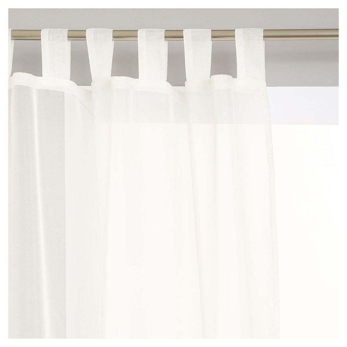 ATMOSPHERA Lot de 2 voilages unis à pattes 