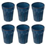 SECRET DE GOURMET Lot de 6 Mugs Design  Roma  40cl Bleu