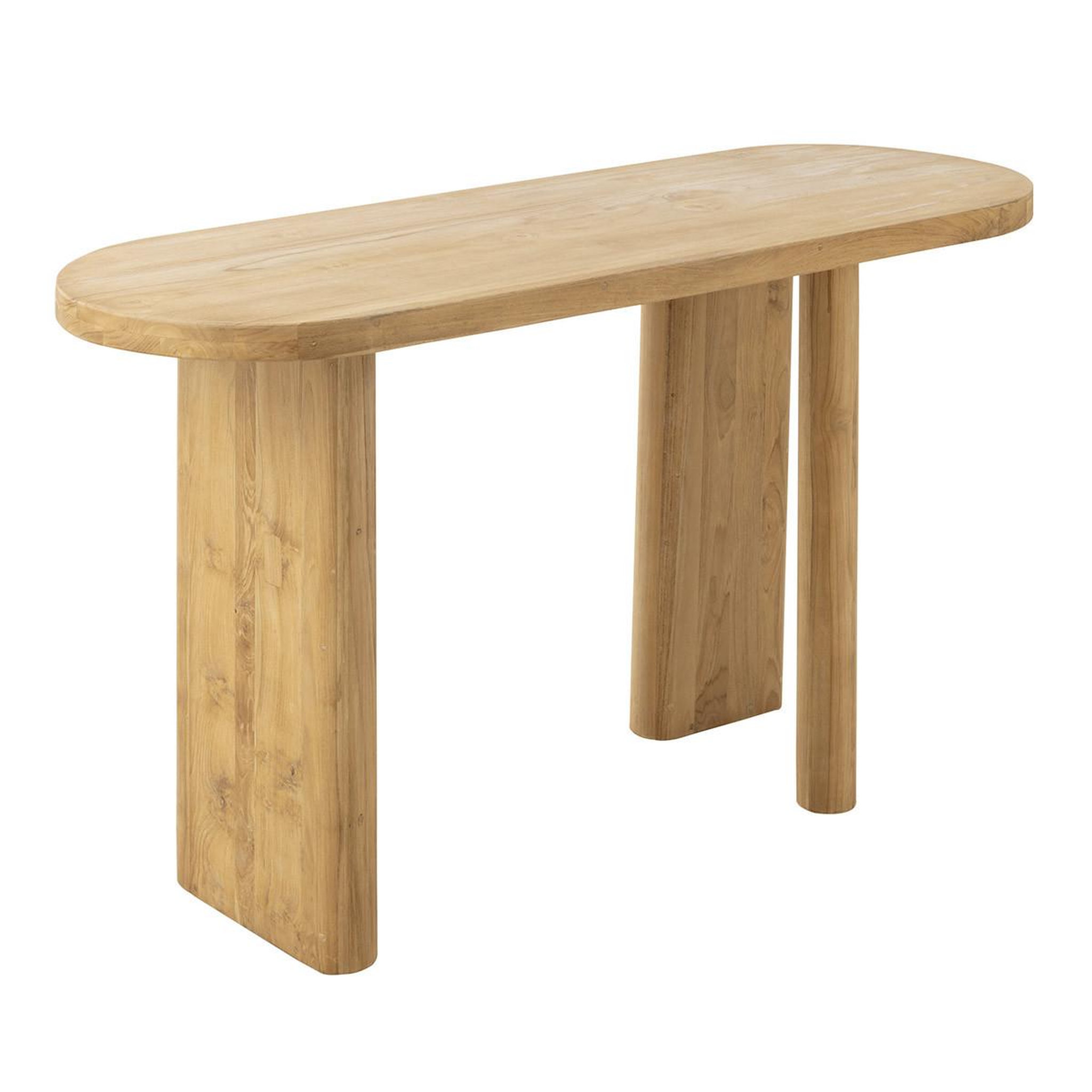 J-LINE Console design  teck  150cm naturel
