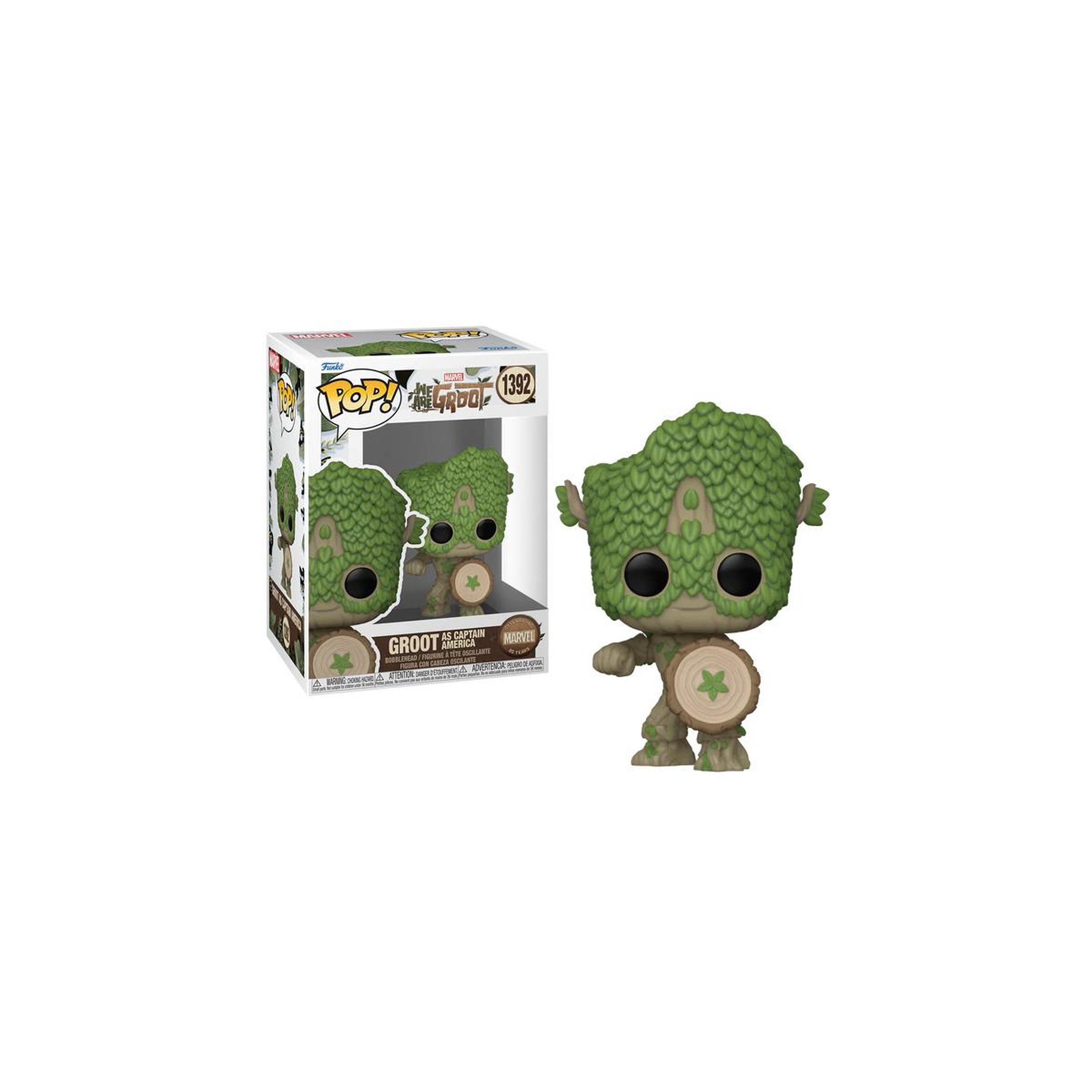 Voir la diapositive 3 : Funko Figurine Funko Pop Marvel We Are Groot Captain America