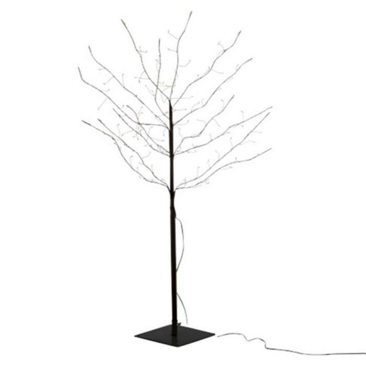 Paris Prix Plante Artificielle Déco LED  Arbre Nu  100cm Noir