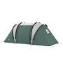 Voir la diapositive 5 : OUTSUNNY Tente de camping familiale 4-5 pers. 2 chambres 3 fenêtres sac vert