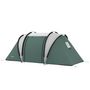 Voir la diapositive 5 : OUTSUNNY Tente de camping familiale 4-5 pers. 2 chambres 3 fenêtres sac vert