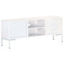 Voir la diapositive 1 : VIDAXL Meuble TV Blanc 115x30x46 cm Bois massif de manguier