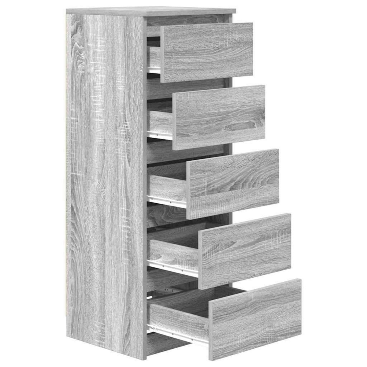 VIDAXL Buffet avec tiroirs sonoma gris 37,5x35x99 cm bois d'ingenierie