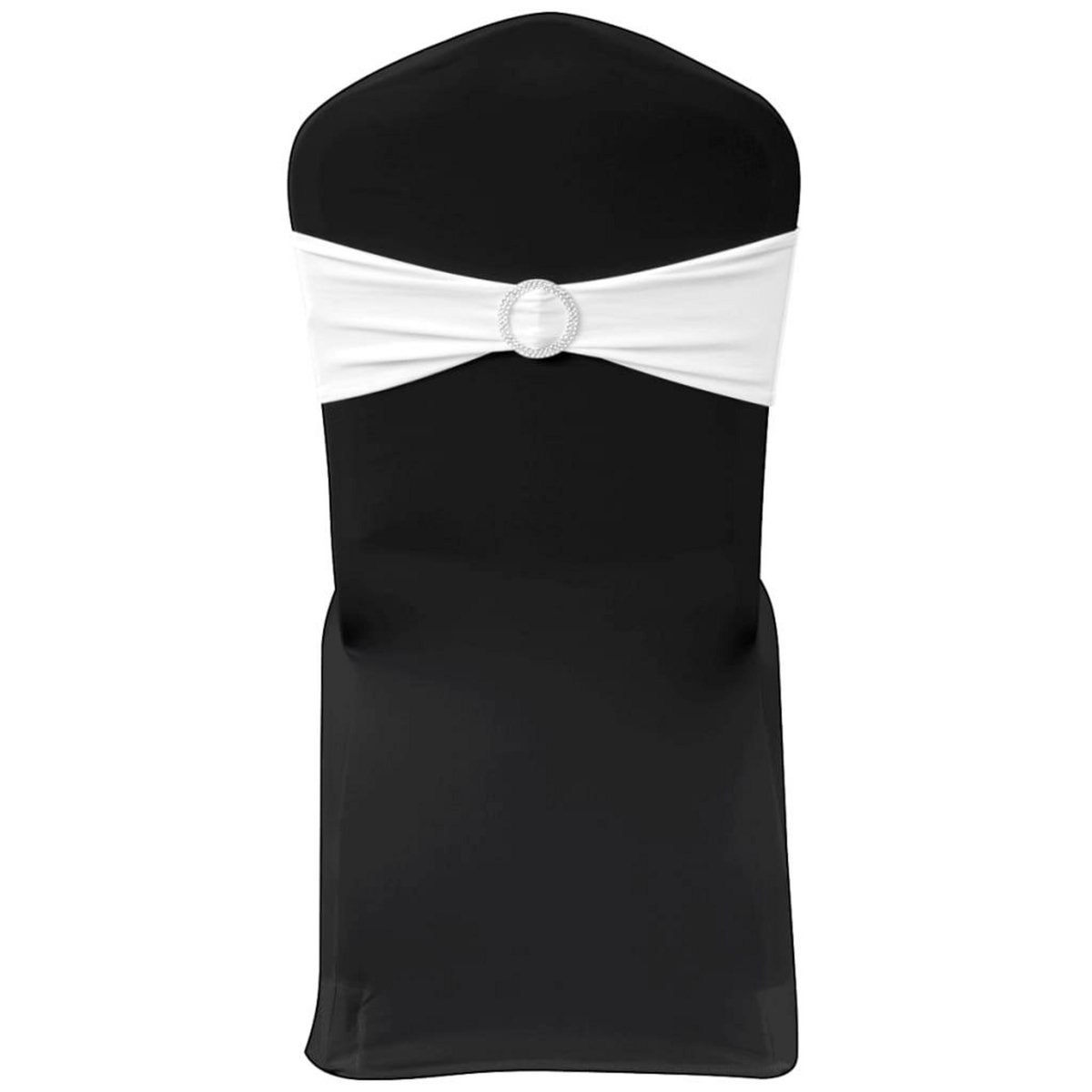 VIDAXL 25 bandes de chaise decoratives extensibles blanches