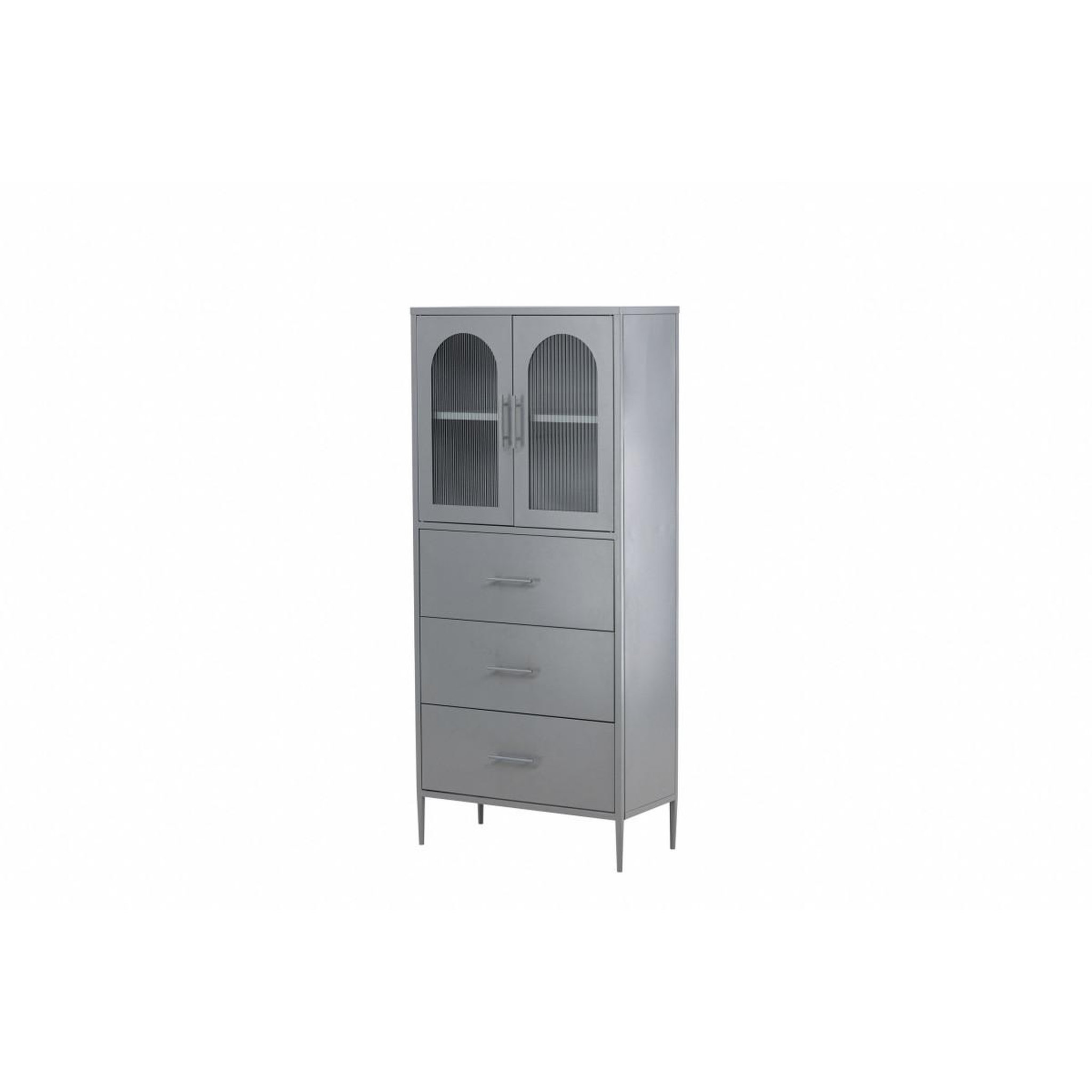 Voir la diapositive 3 : Paris Prix Vaisselier design en métal  la paz  160cm gris clair