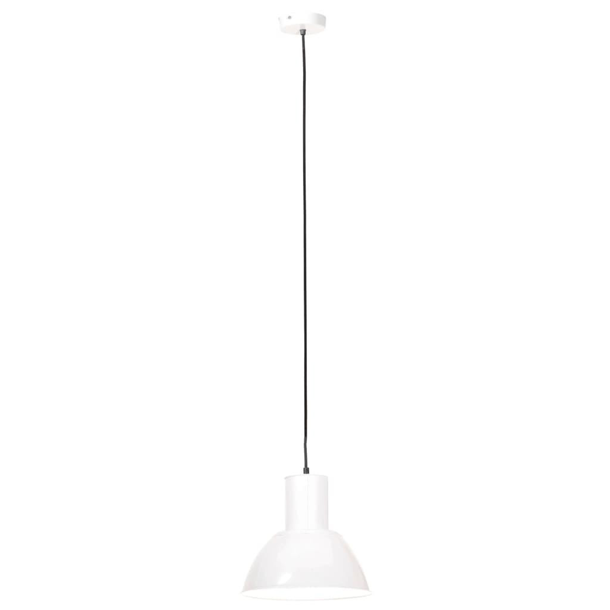 Voir la diapositive 4 : VIDAXL Lampe suspendue 25 W Blanc Rond 28,5 cm E27