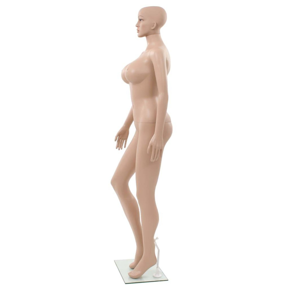 VIDAXL Mannequin femme sexy avec base en verre Beige 180 cm