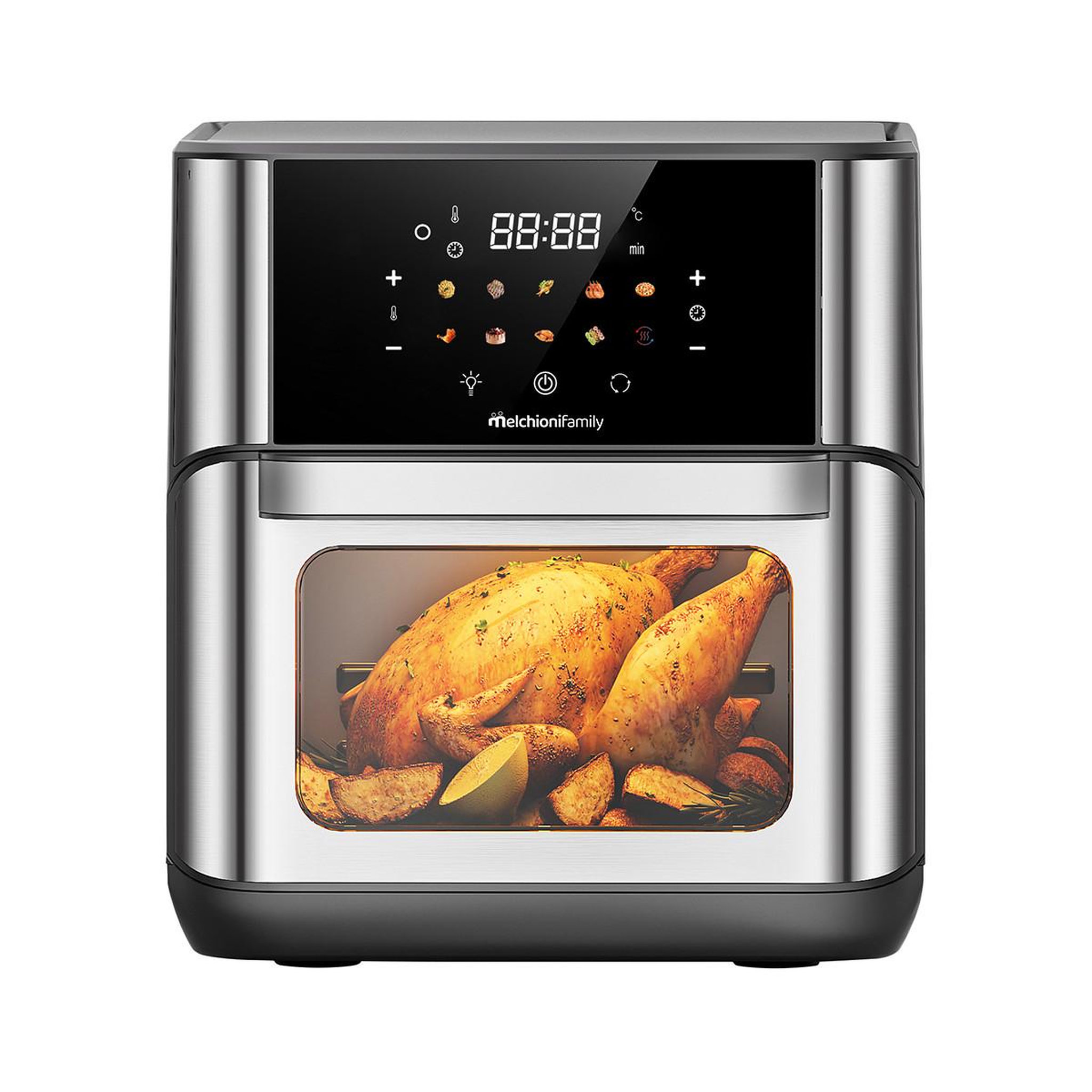 Voir la diapositive 3 : MELCHIONI Melchioni flora 12l unique autonome 1800 w friteuse d'air chaud noir