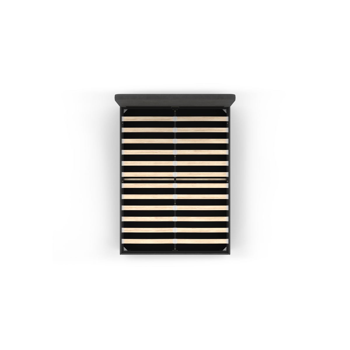 Lit coffre velours avec sommier relevable 140x190 cm AMBRE