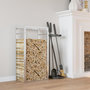 Voir la diapositive 1 : VIDAXL Portant de bois de chauffage 80x28x154 cm acier inoxydable