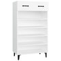 Voir la diapositive 2 : VIDAXL Armoire a chaussures Blanc 60x35x105 cm Bois d'ingenierie