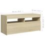 Voir la diapositive 6 : VIDAXL Meuble TV avec lumieres LED chene sonoma 90x35x40 cm