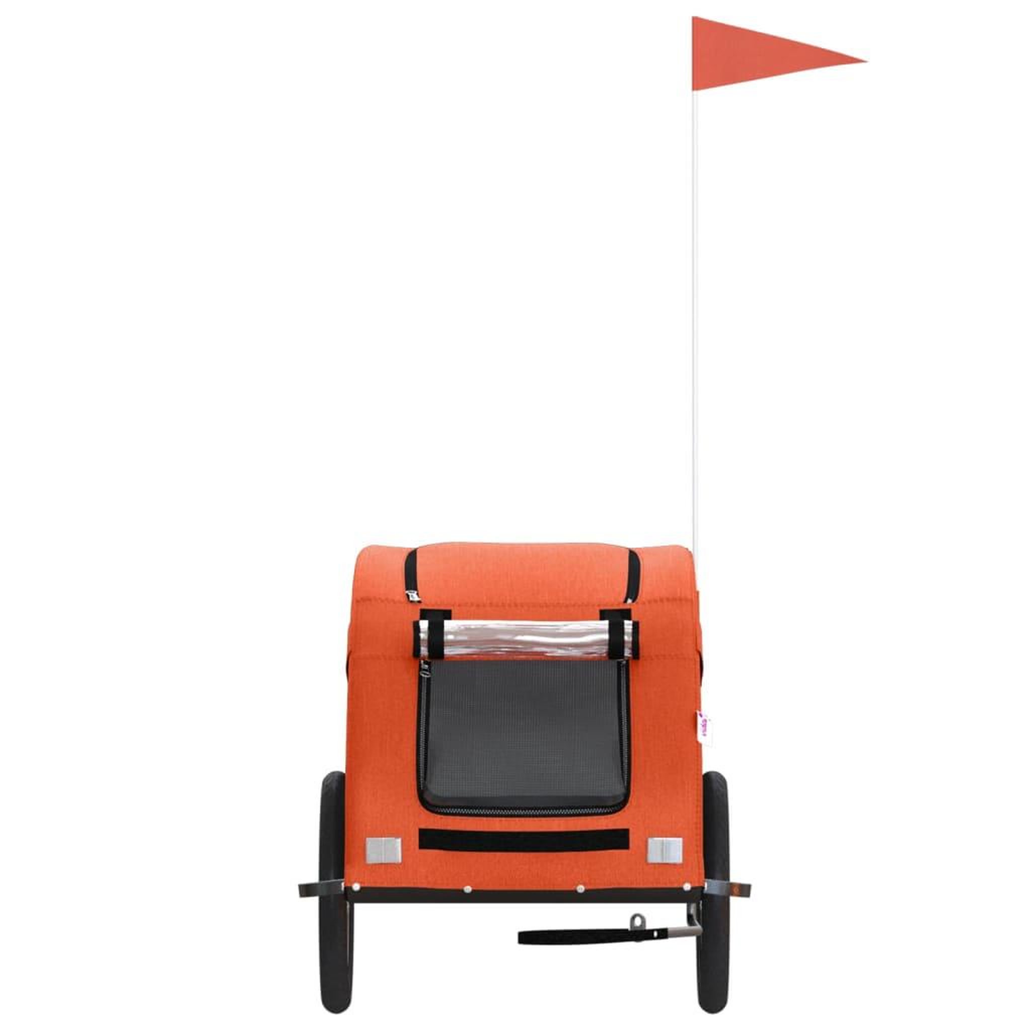 Voir la diapositive 4 : VIDAXL Remorque de velo pour animaux de compagnie orange