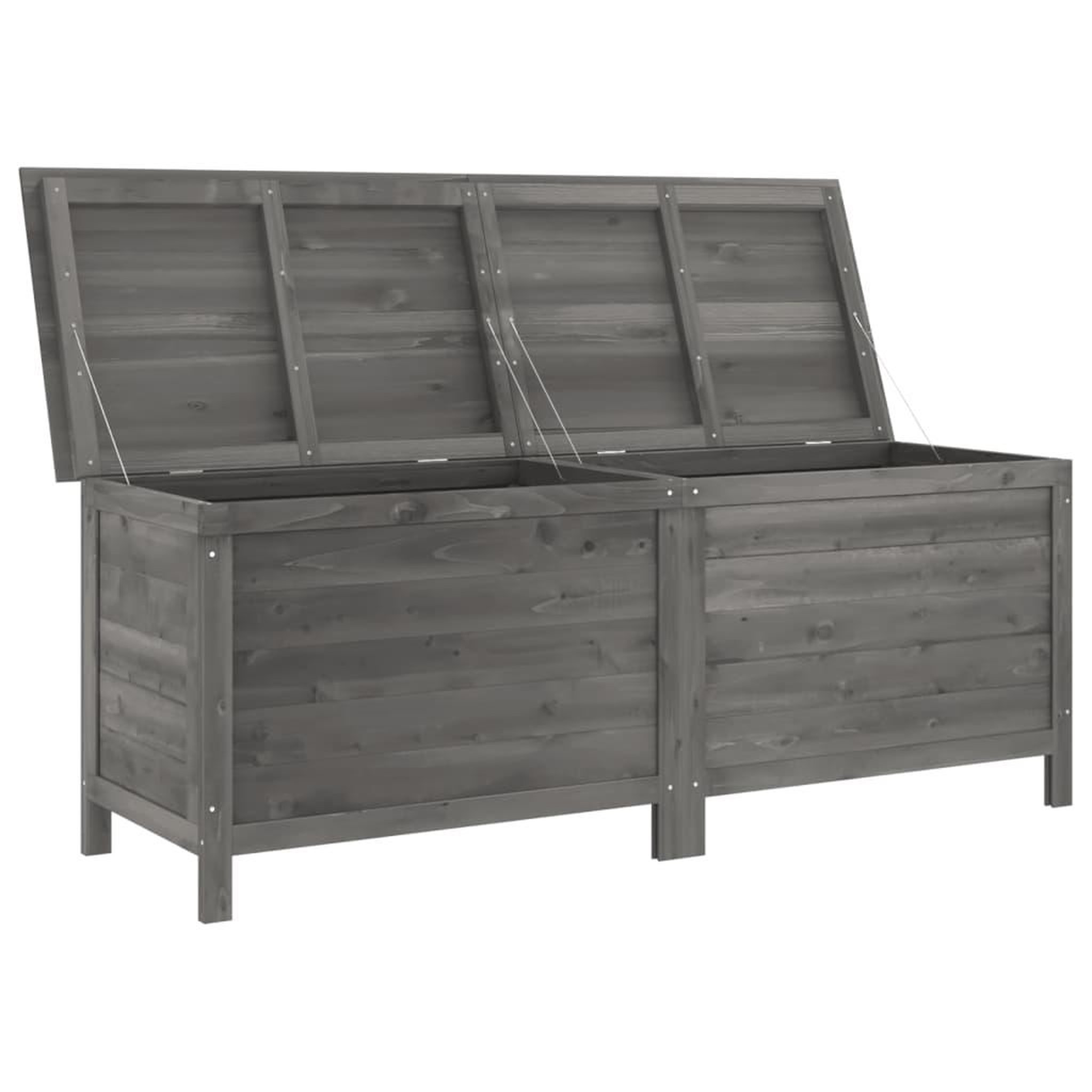 Voir la diapositive 3 : VIDAXL Boîte de rangement de jardin anthracite bois massif sapin