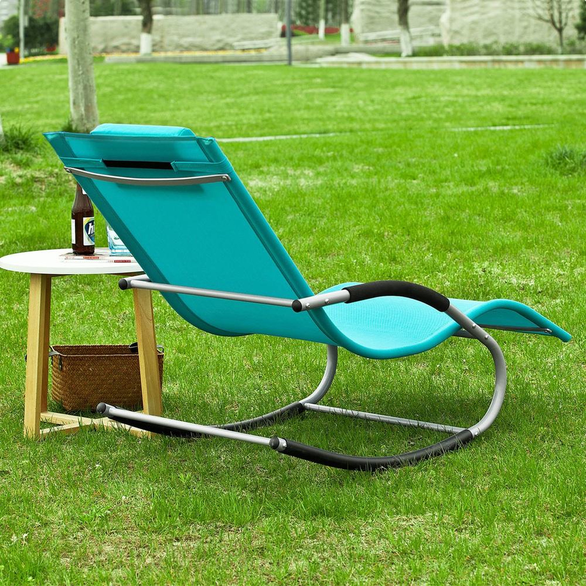 Voir la diapositive 5 : SOBUY SoBuy - Fauteuil À Bascule De Jardin pliable - Moderne - OGS28