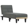 Voir la diapositive 2 : VIDAXL Chaise longue gris fonce tissu