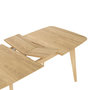 Voir la diapositive 6 : Rendez vous déco Table rectangulaire 4/6 personnes extensible en bois clair 150/180 cm - Oman