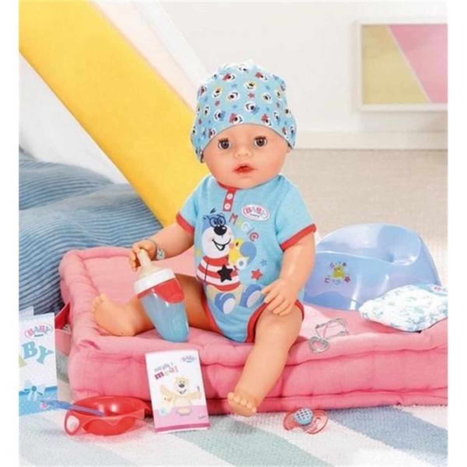 Poupée Baby Born Magic Boy 43cm Zapf Creation Yeux qui 'ouvrent et se ferment Accessoires inclus - vue 2