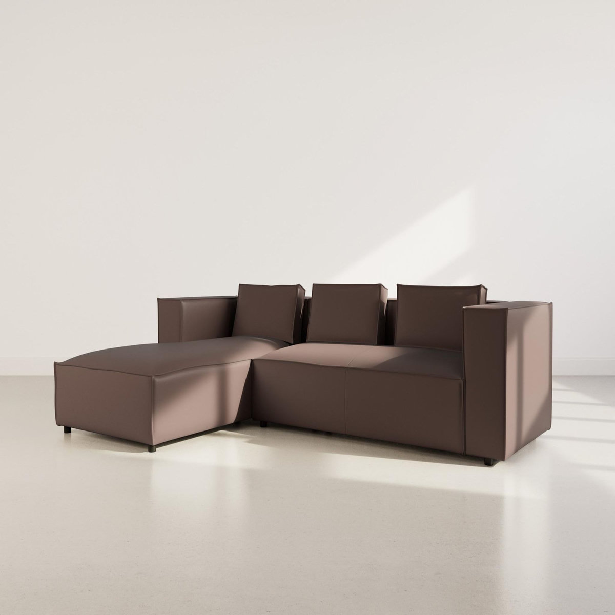 LISA DESIGN Stella - canapé d'angle gauche 4 places en simili