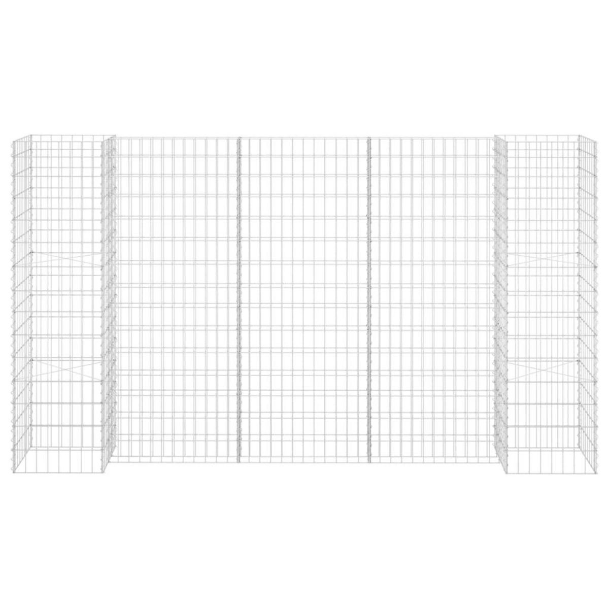 VIDAXL Jardiniere a gabion en H Fil d'acier 260x40x150 cm