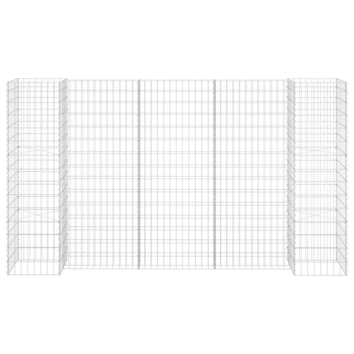 VIDAXL Jardiniere a gabion en H Fil d'acier 260x40x150 cm