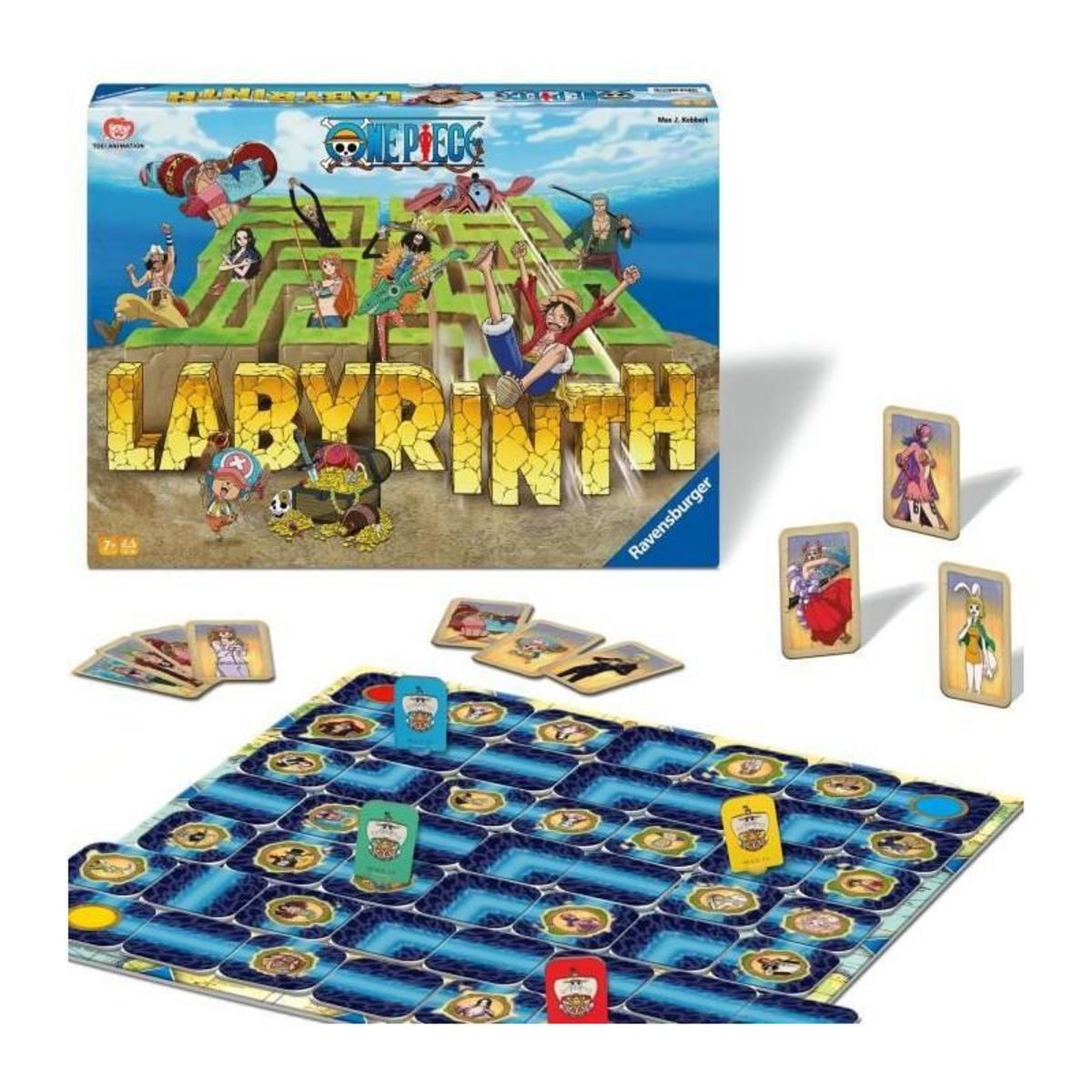 RAVENSBURGER Ravensburger–Jeu de société classique–Labyrinthe One Piece–Jeu de plateau-Jeu de réflexion-Enfant et Famille–Des 7 an