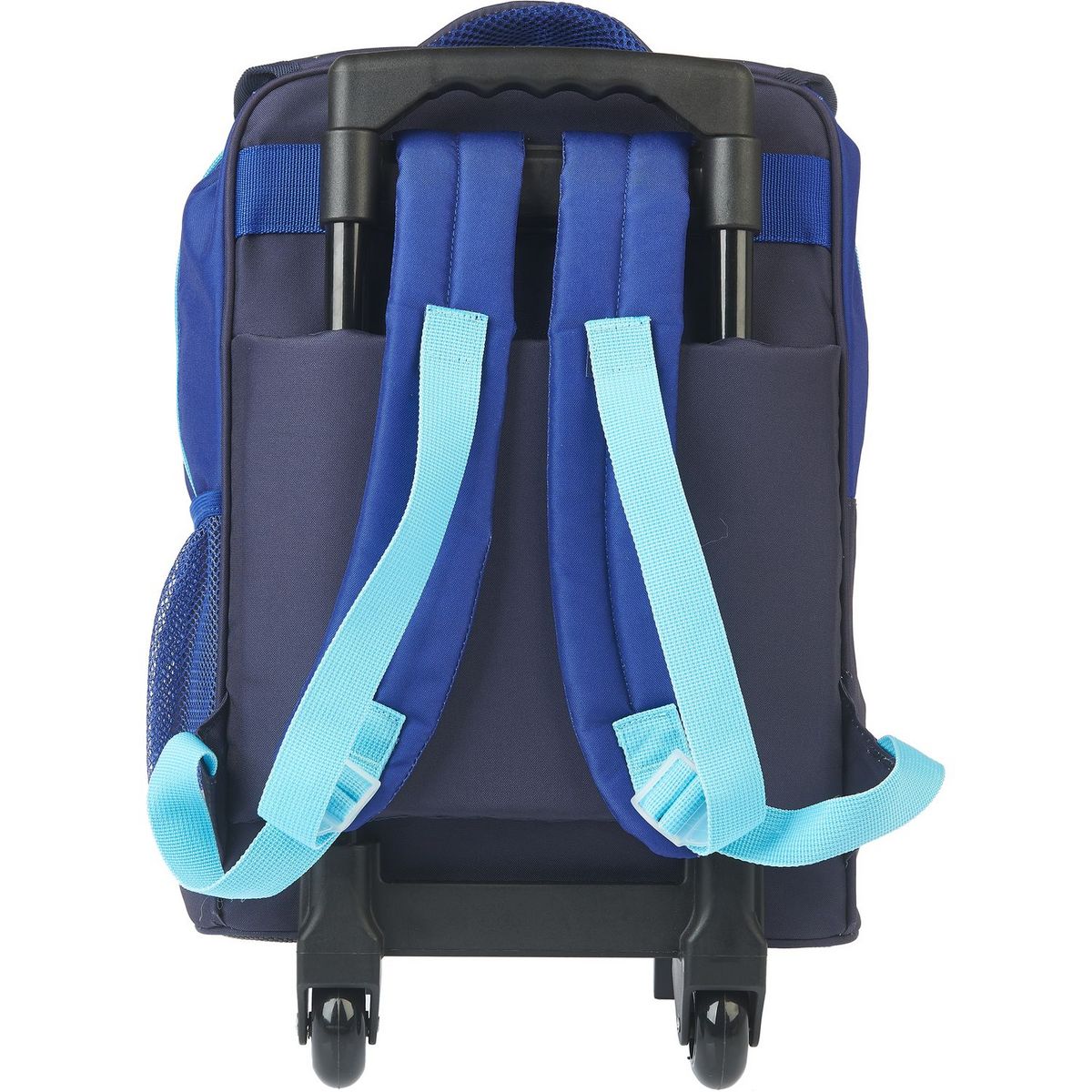 AUCHAN Sac à dos à roulettes bleu ESPACE