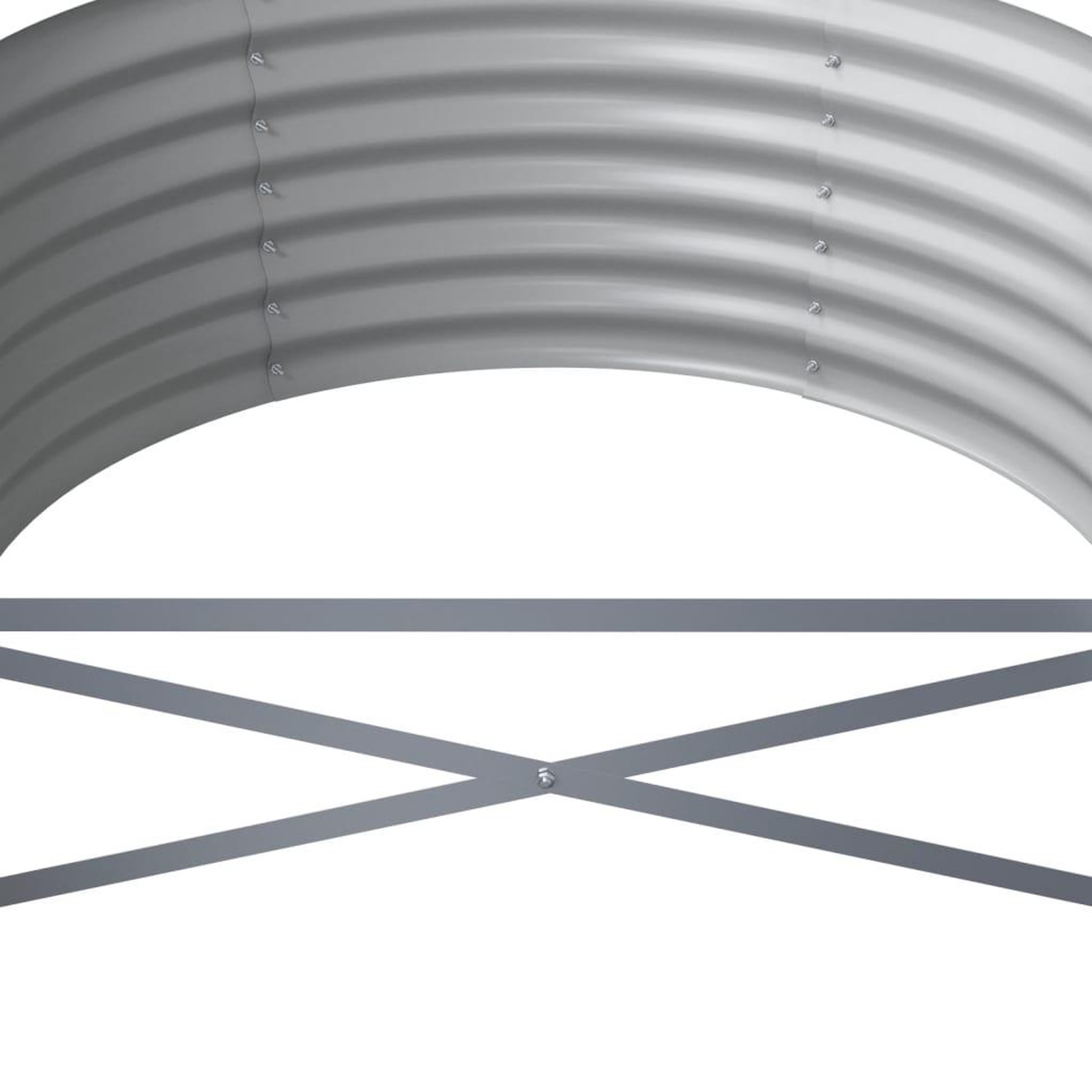 Voir la diapositive 5 : VIDAXL Lit sureleve de jardin Acier enduit de poudre Argente