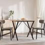 Voir la diapositive 3 : VIDAXL Pieds de table a manger cadre en X 70x70x73 cm acier