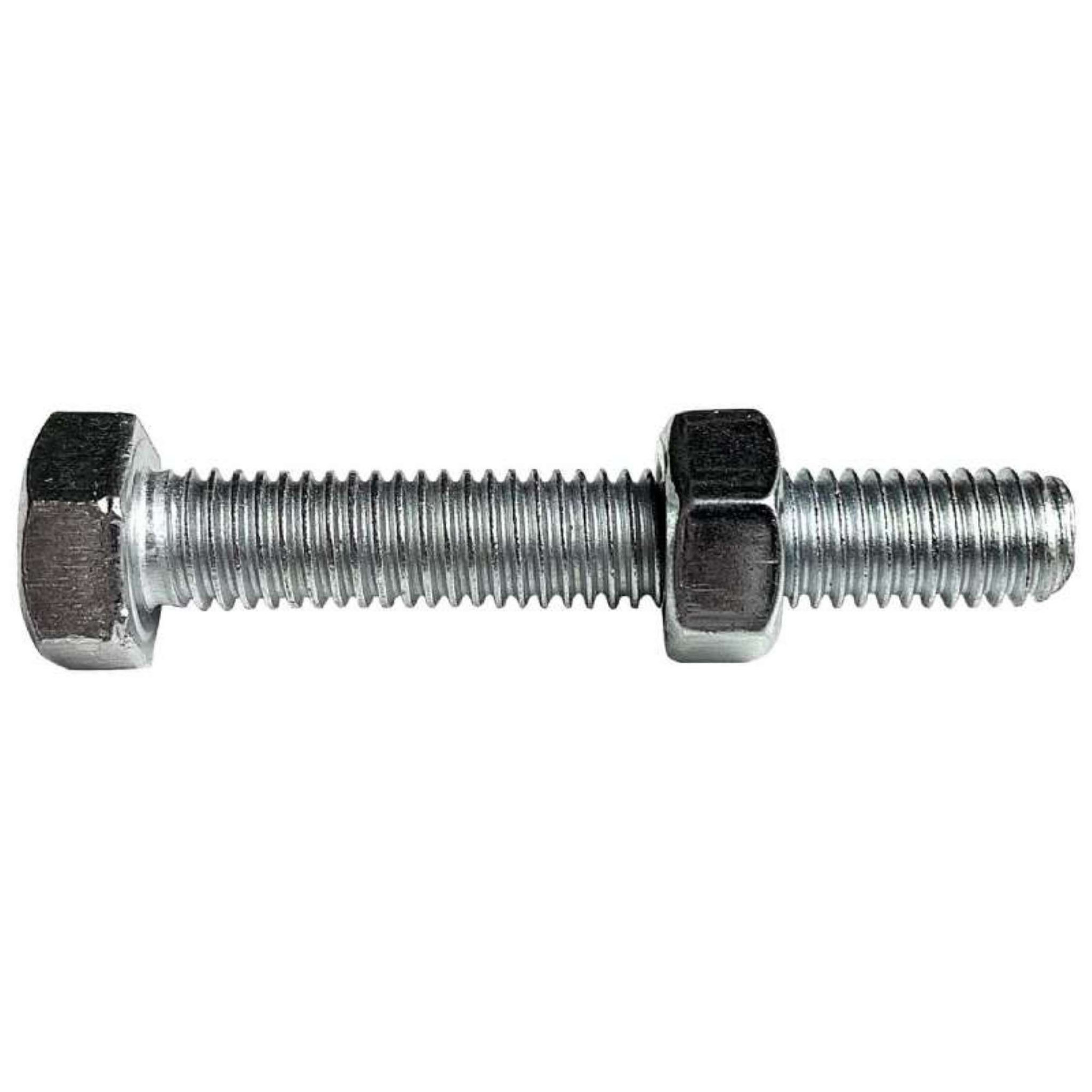 Voir la diapositive 1 :  Boulon tête hexagonale et écrou Vissal finition zinguée Ø5 x 40 mm  lot de 14