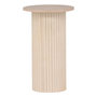Voir la diapositive 1 : Paris Prix Table d'Appoint Design Nervuré  Bianca  65cm Naturel