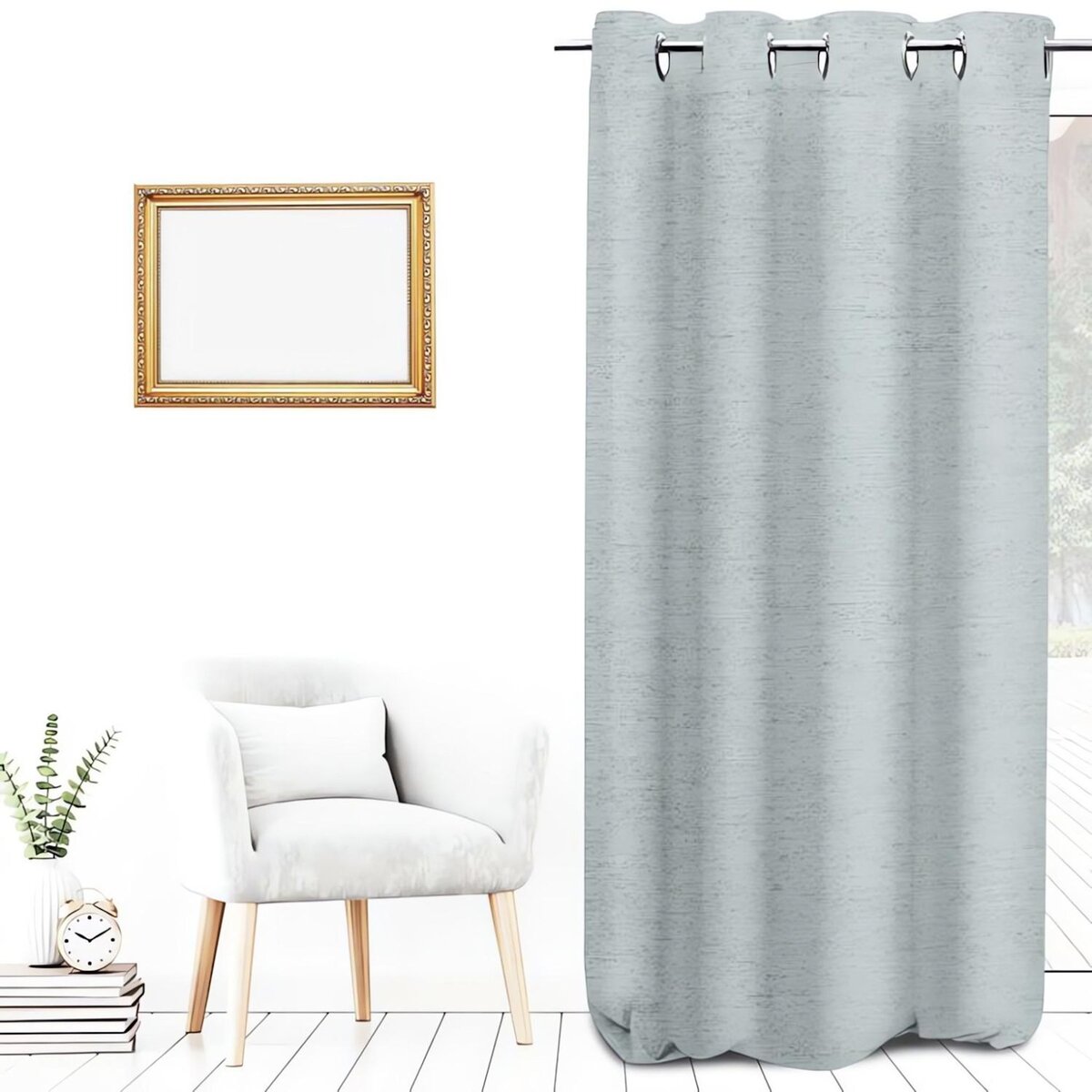 SOLEIL D'OCRE Rideau occultant à oeillets 135x250 cm FLASH 2 orage, par Soleil d'Ocre