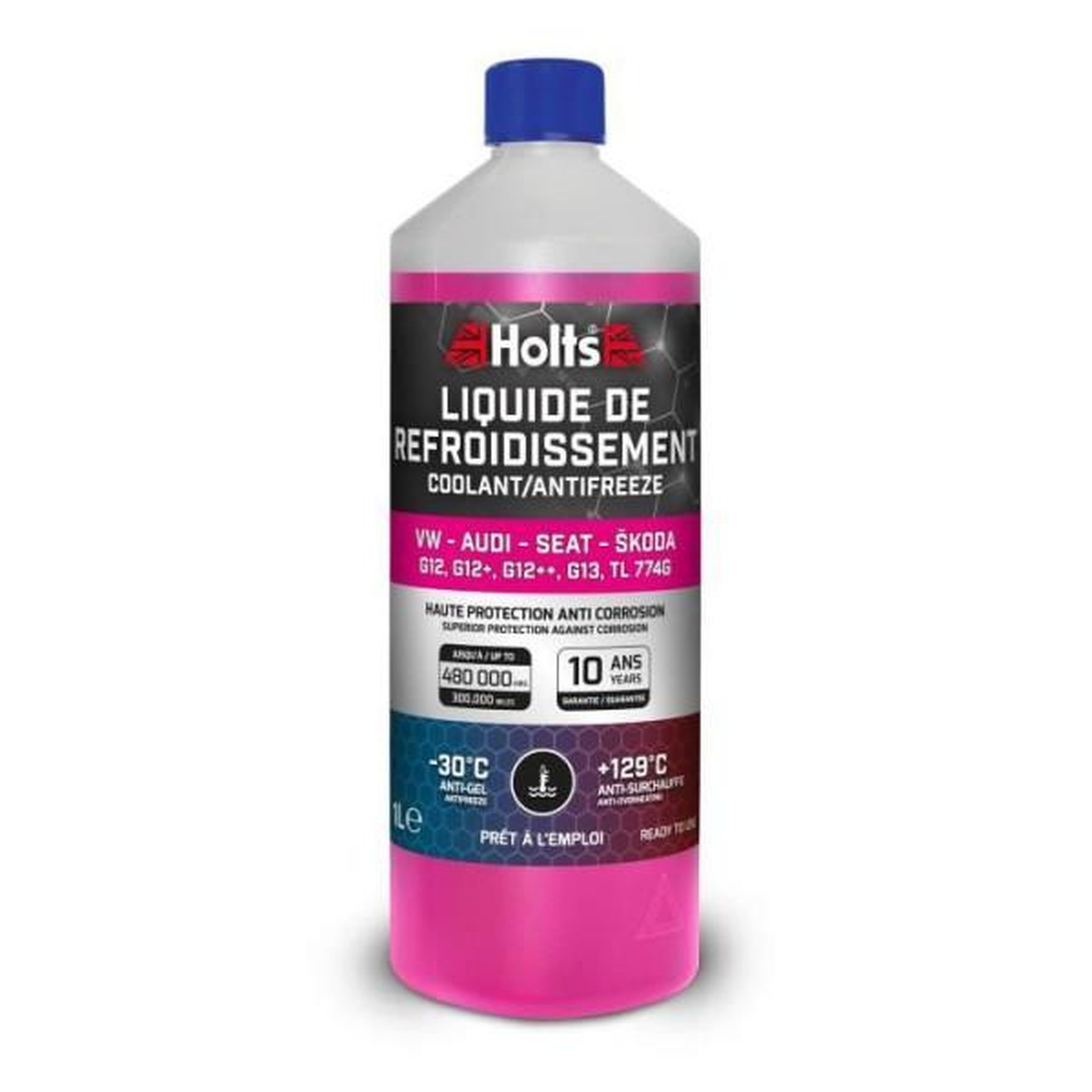 Voir la diapositive 2 : HOLTS Liquide de Refroidissement - HOLTS - HAFR0005B - Dédié VW-AUDI-SEAT-SKODA G12/ G12+ / G12++ / G13 / TL 774G 1L