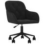 Voir la diapositive 2 : VIDAXL Chaise pivotante de bureau Noir Velours