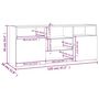 Voir la diapositive 6 : VIDAXL Meuble TV avec lumieres LED Chene fume 120x30x50 cm
