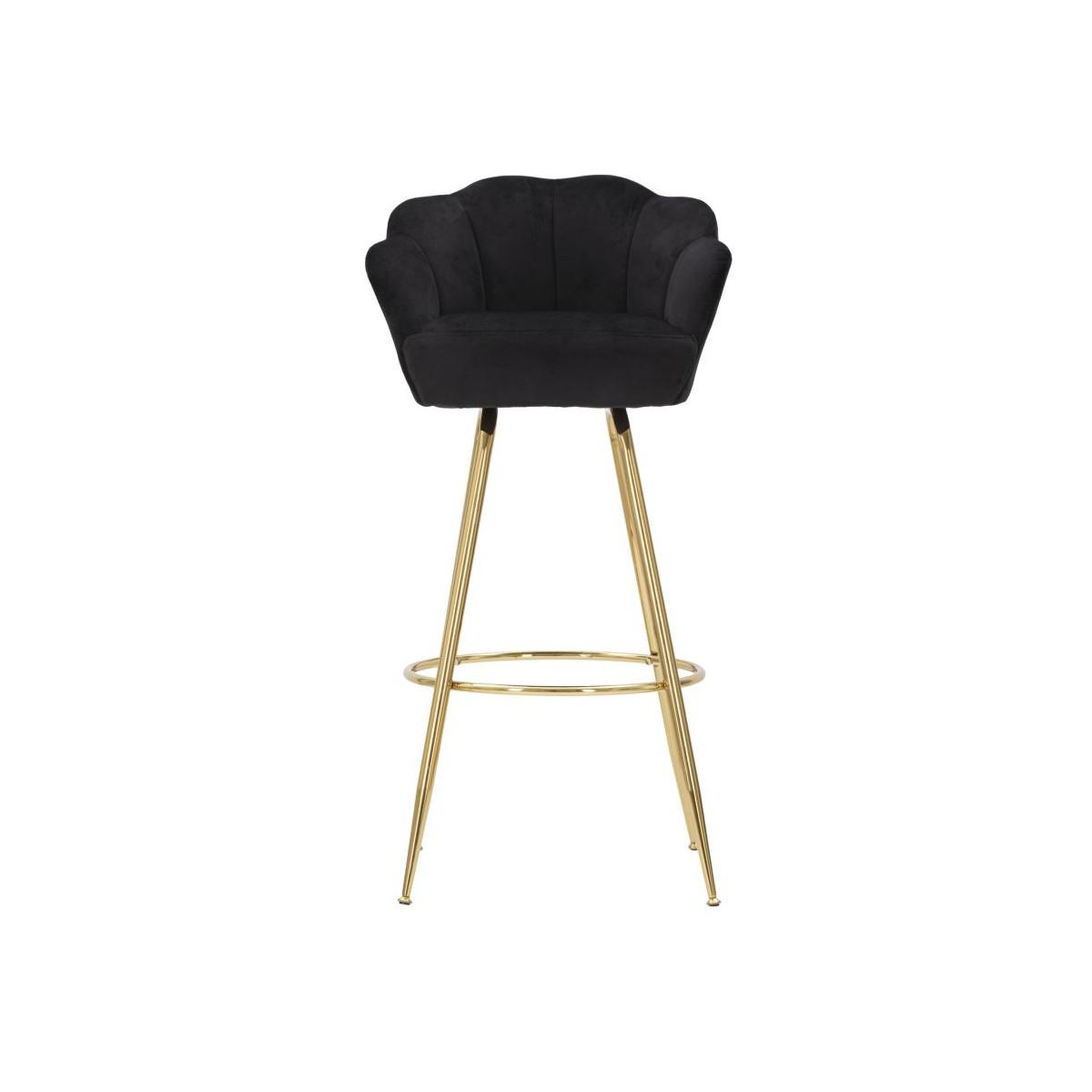 Voir la diapositive 2 : Paris Prix Tabouret de bar coquillage  vienna  110cm noir & or